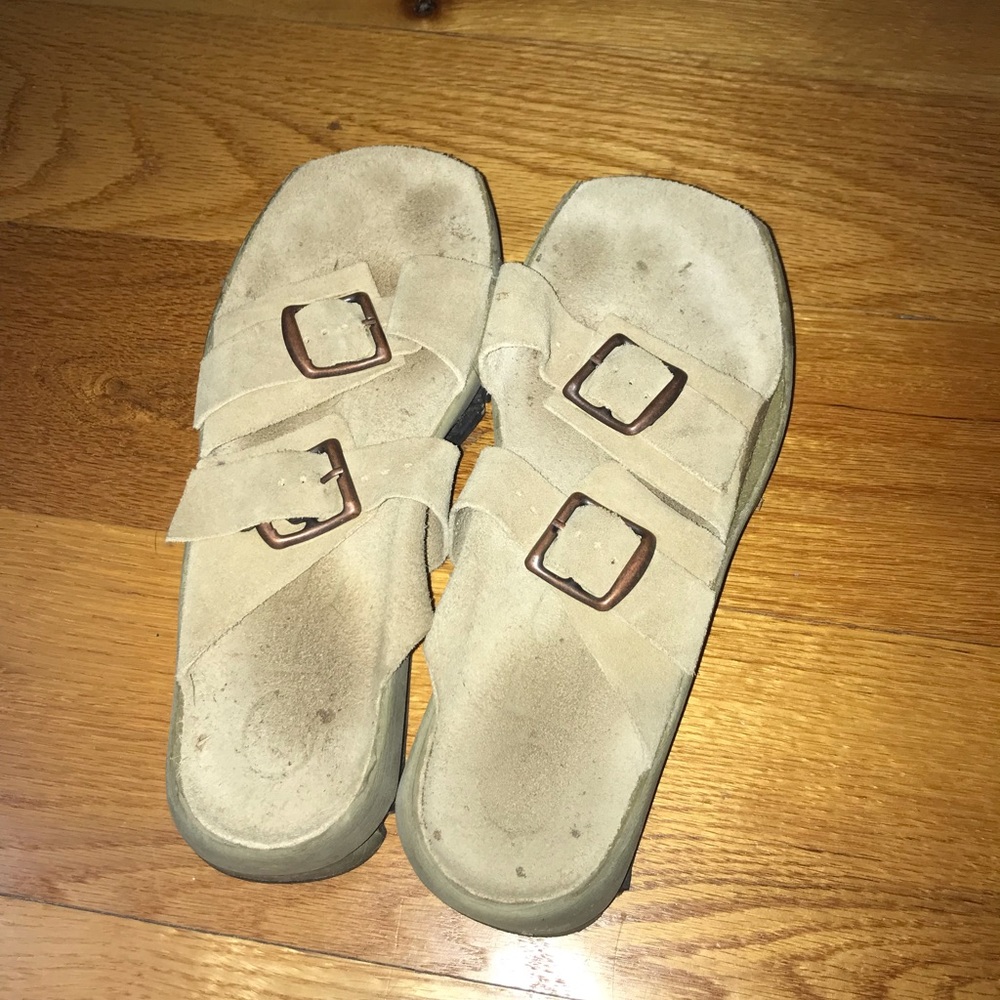 Cream sandals